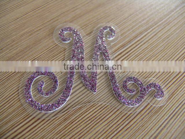 Custom design pvc glitter sticker,room decor promotion gift glitter sticker sheet
