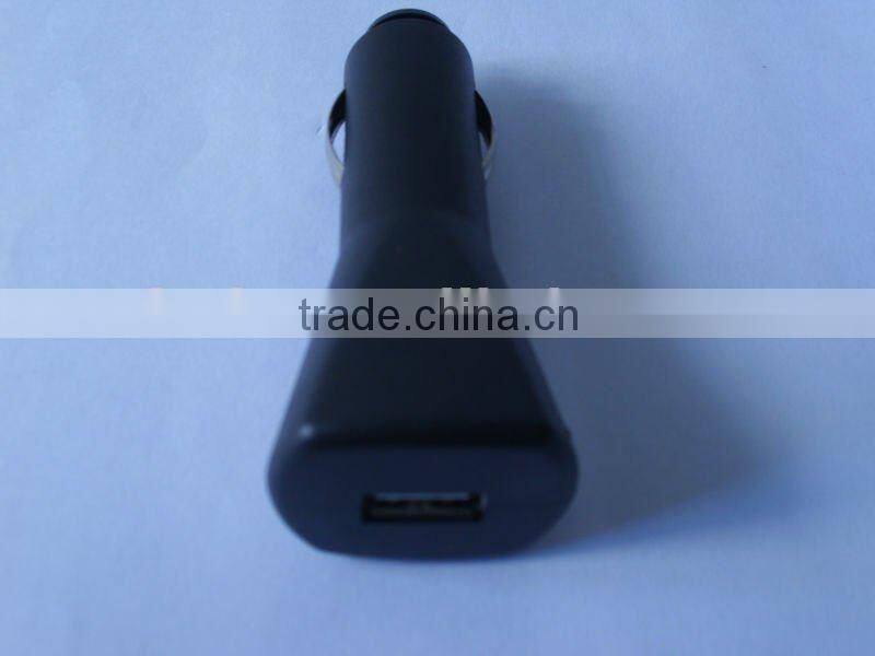Best Selling Black USB Car Charger With Red LED Indicator