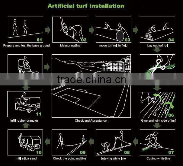 Cheapest stem shape yarn artificial grass for soccer field football court