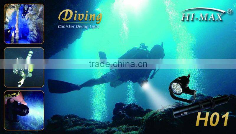 New Arrival Underwater Waterproof IPX8 Dive light LED Canister Flashlight