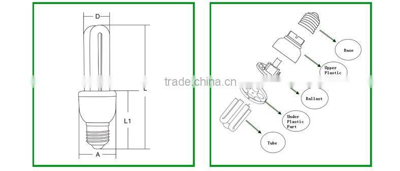 13W T4 Outdoor Fluorescent Tube Light