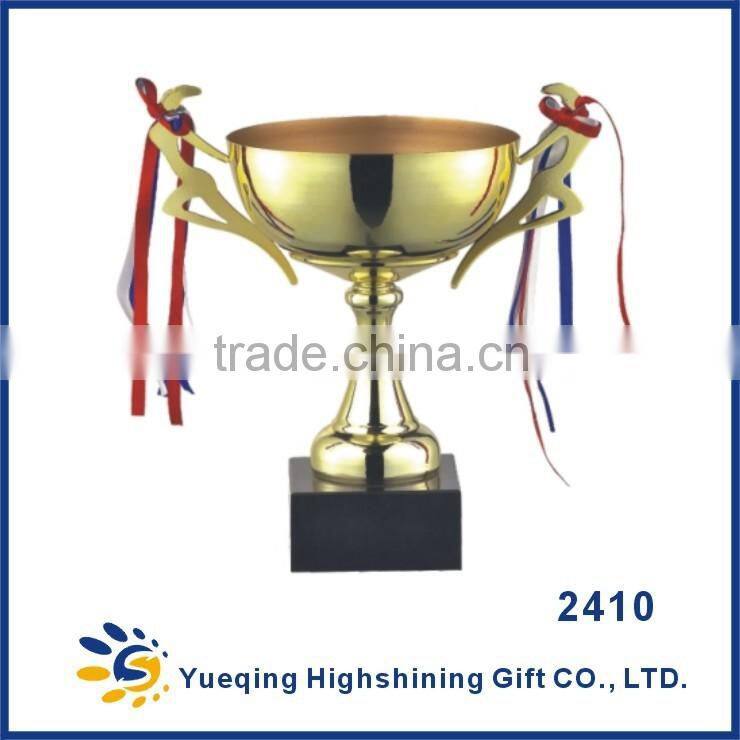 Custom marble trophy base award football soccer globe trophy golden souvenir 2410 China metal champions league cup trophy