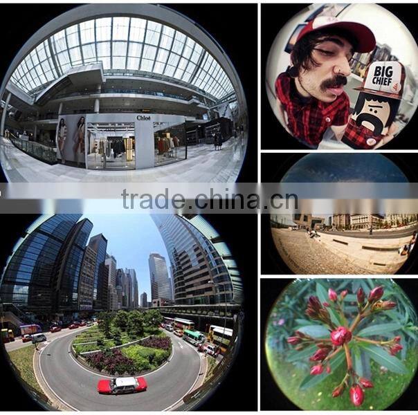 3-in-1 universal clip lens fisheye+macro+wide angle lens for Android and IOS cell phone