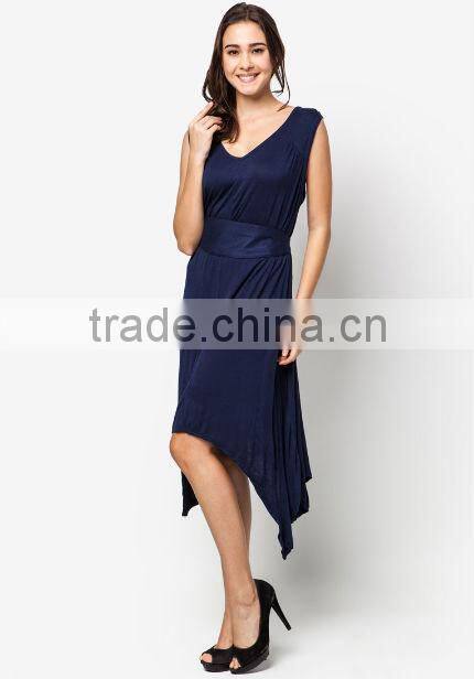 chinese clothing manufactures, lady dress, office women dress,blue cotton dress designs
