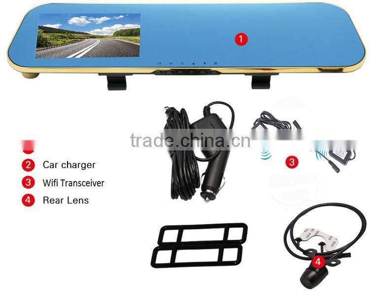 windrunner 4.3" Car DVR Camera Dual Lens Rearview Mirror Video Recorder security camera 1080P Automobile DVR Mirror Dash cam dvr