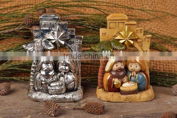 Polyresin religious figure nativity set