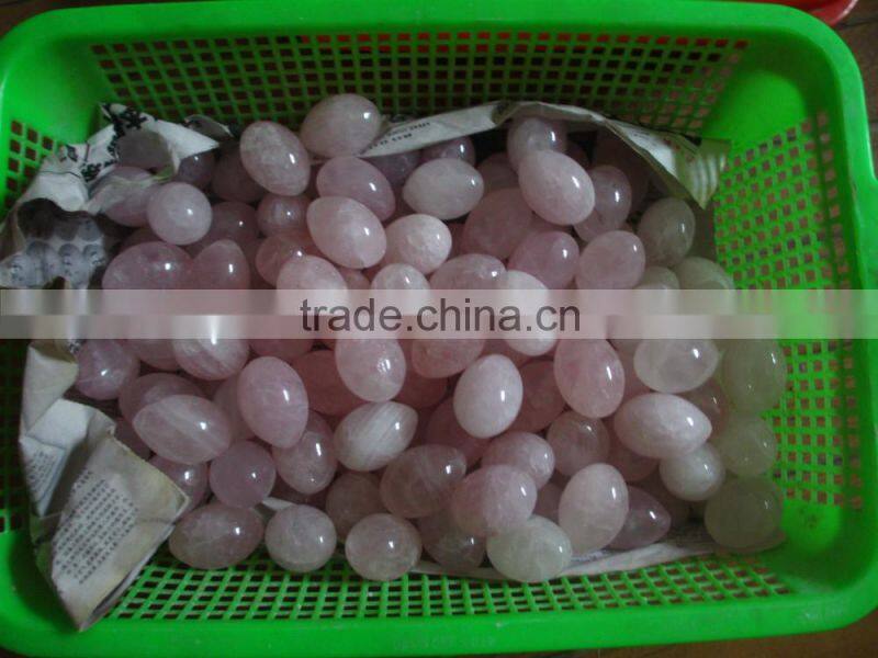 Natural Rock rose Crystal stone eggs for decoration