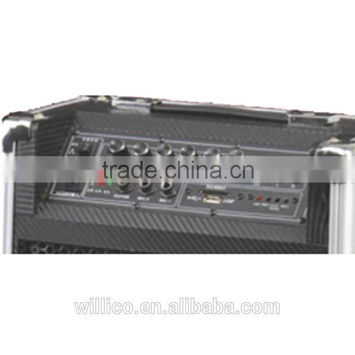 Lovely USB FM radio wooden active battery speaker with MIC and rechargeable battery