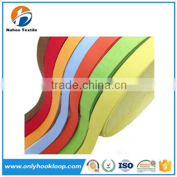 Custom adjustable elastic hook and loop straps, logo printed elastic hook and loop tape