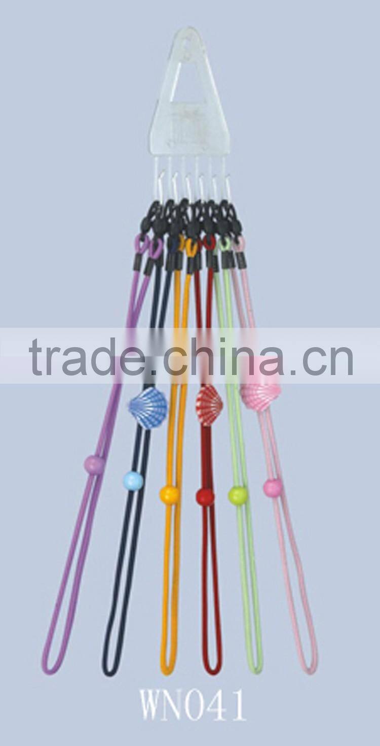 Promotionl plastic pearl, cords, straps for kids' sunglasses/spectacles