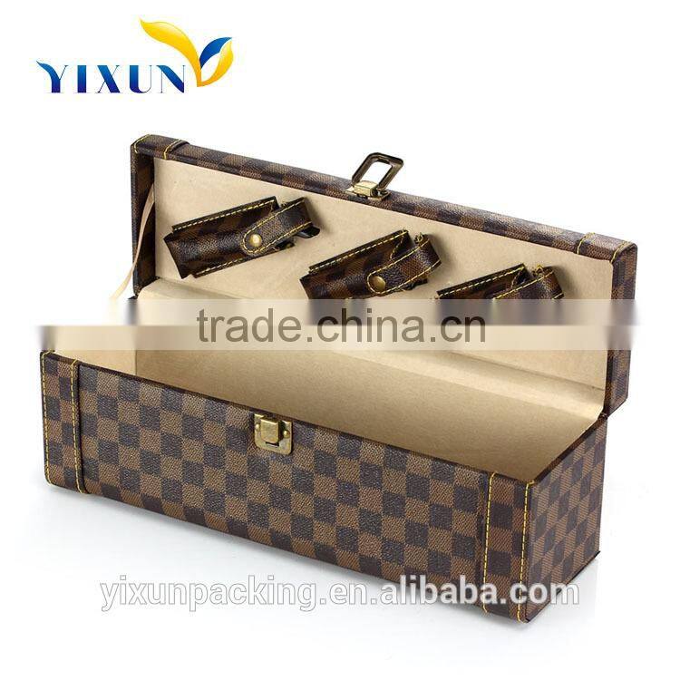 Hot sale hand made single leather wine box