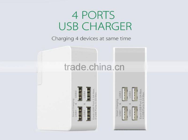 ABS Adapter Smart IC 4 port usb charger usb multi charger power battery charger
