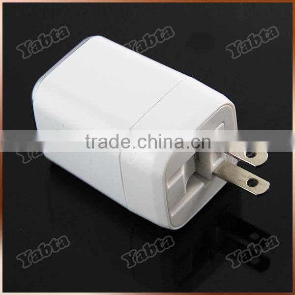 US UK EU Plug 5V 2.4A Dual USB Travel Charger White