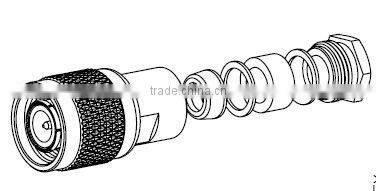 ET-2901 TNC Connectors Male Clamp Straight For Cable