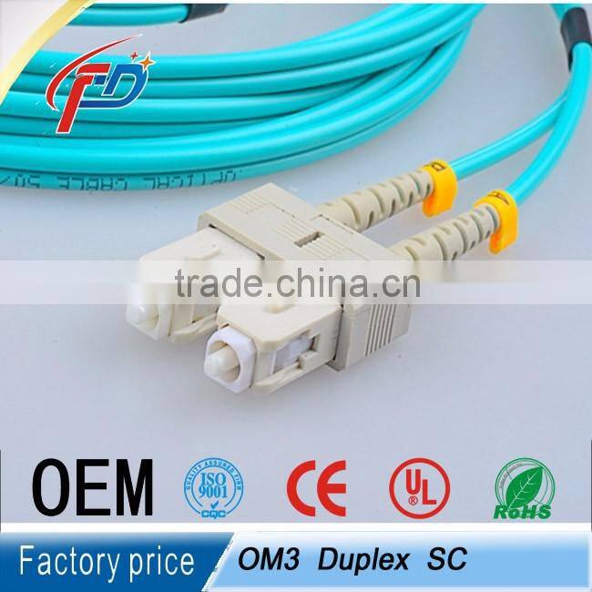 SC- ST 3m duplex multimode 10G OM3 50/125 3.0mm pvc/lszh fiber optiic