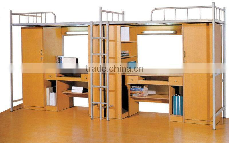 2012 HOT sale high qaulity steel school furniture/ bunk bed with locker