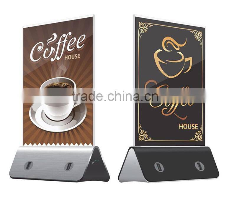 OEM available menu power bank 10000mah for restaurant menu power bank