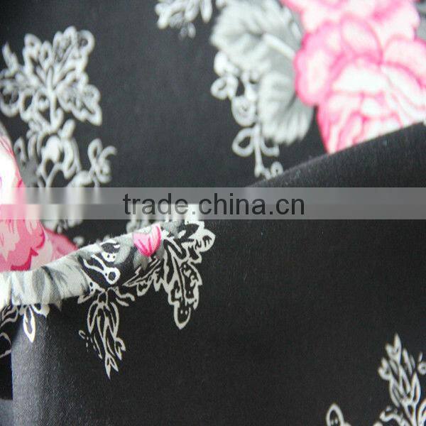 Good pattern 100% printed spun rayon spandex fabric