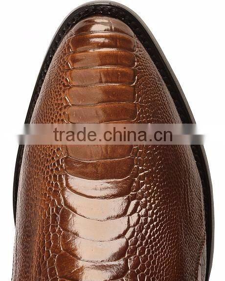 black cherry tan cowboy&cowgirl handmade genuine leather Western ostrich leg boots wholesale