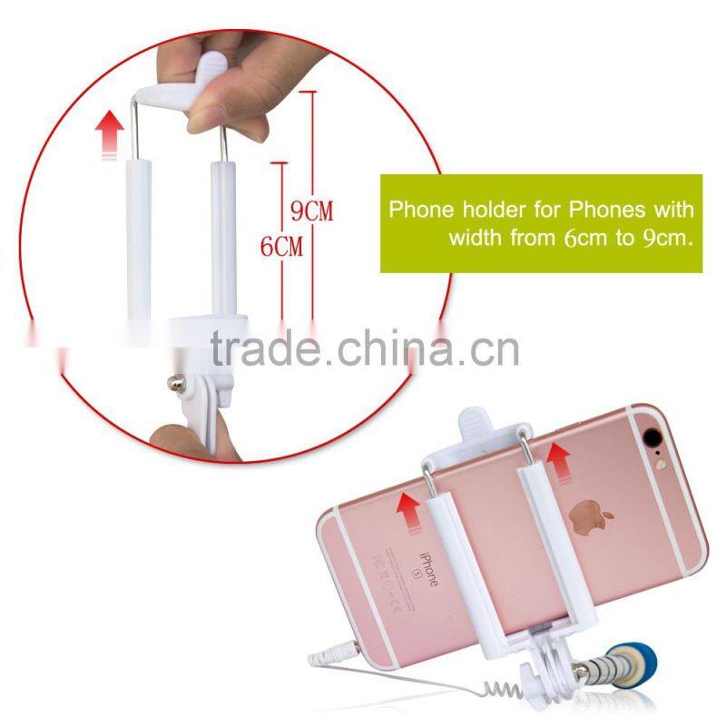 Wholesale extendable bluetooth selfie stick handheld mini monopod self stick for iPhone Samsung