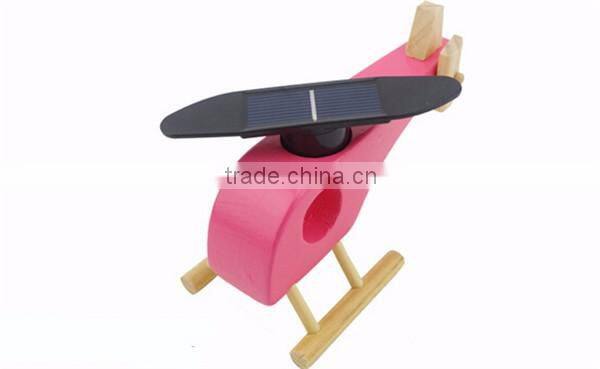 solar power china kids wood toy model airplane