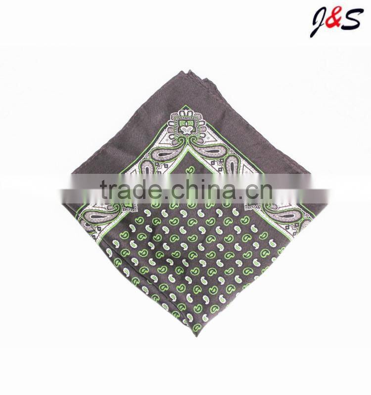 custom 100% silk digital printing pocket square