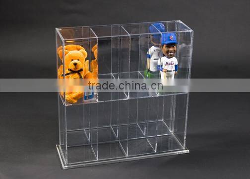 Acrylic Locking Display Case with Sliding Back and 3 Shelves
