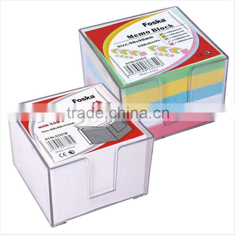 Popular White/Color Sticky Memo Pad/Block