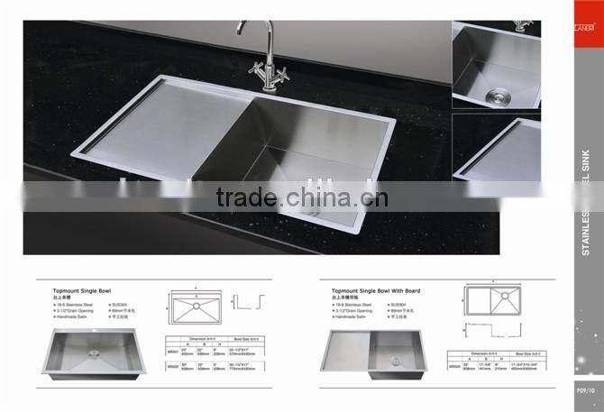 Corner Kitchen Sink Handmade Stainless Steel