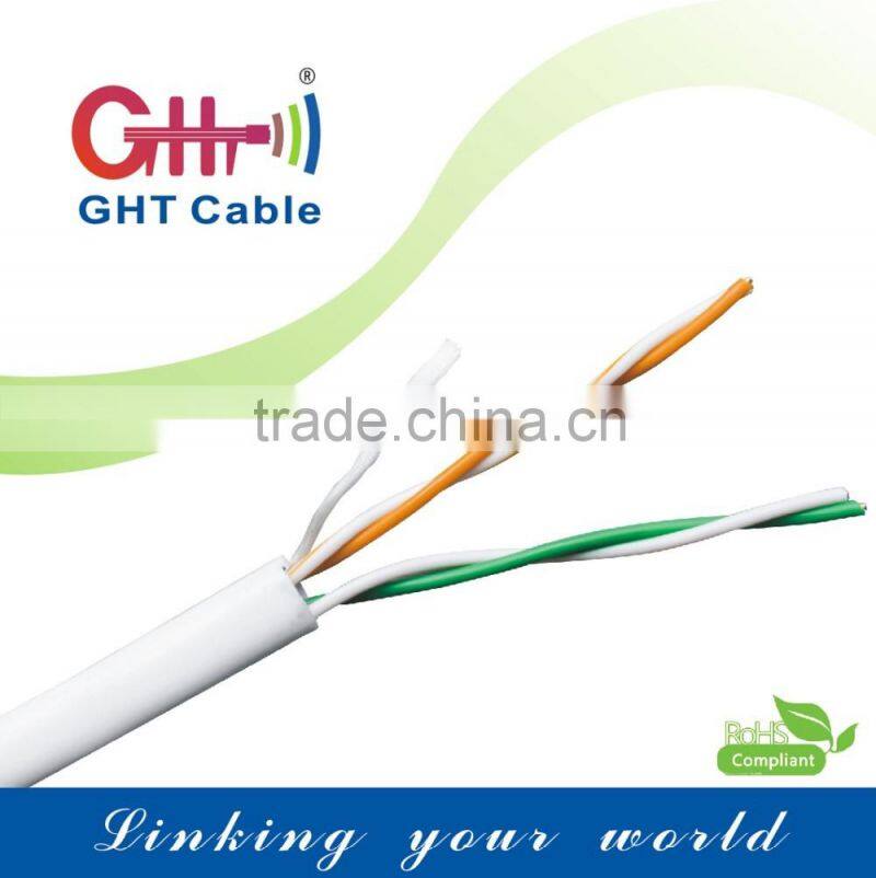 GHT Factory wholesale price 2 pair telephone cable 305m CCA network cable