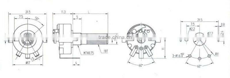 potentiometer for detent