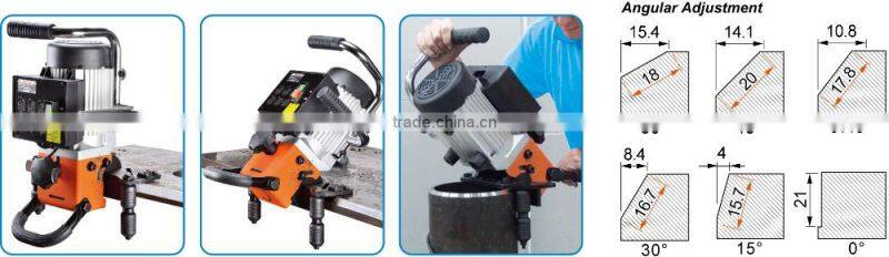 Portable electric plate & pipe beveling machine