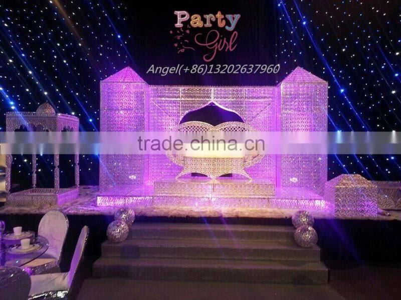 2016 elegant design silver throne chair wedding decoration chair bride and groom wedding chair