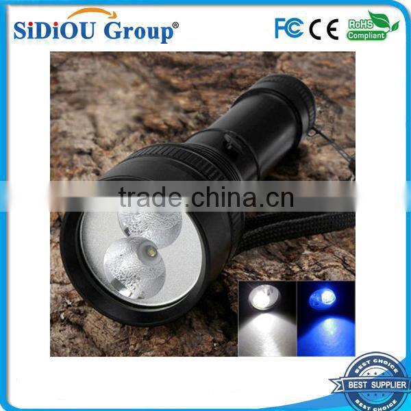 cheap bright light rechargeable flashlight blue point