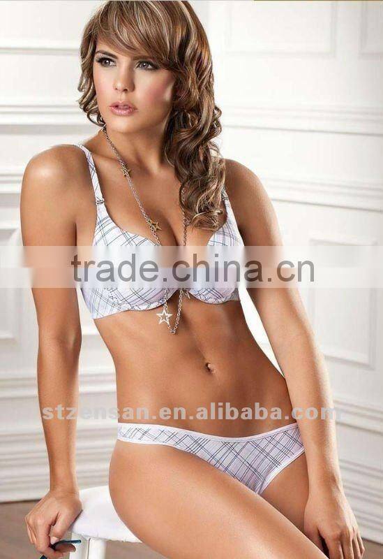 good quality bra panty one set factory supplier printed style