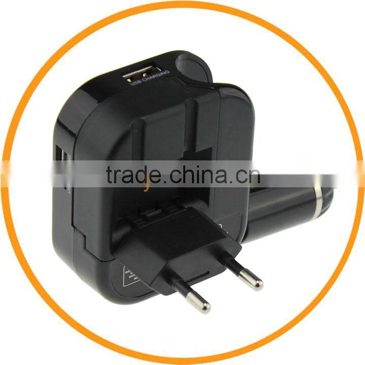 UK, EU, US, AU Plug Universal Travel Adapter with USB Charger Car Charger from Dailyetech