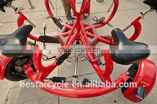 Pedal 7 seat adult tricycle Conference cycle for city tour