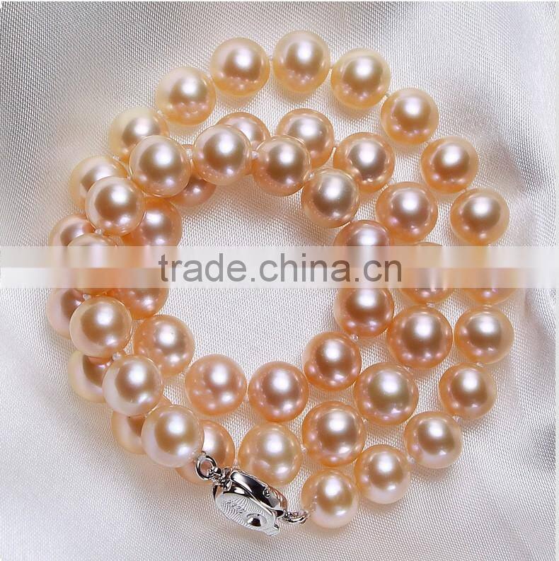 wholesale single real necklace/natural freshwater pearl marching snare