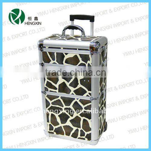 Trolley camouflage pattern beauty make up case cosmetic tray case