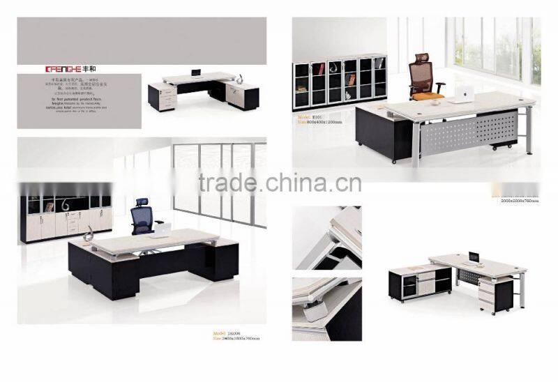 Factory Prices Executive Tables Used Office Desks With Cabinets C-004