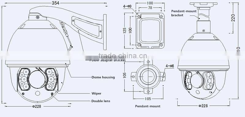 LS VISION ptz/high speed dome rs485 protocol high speed video camera ptz demo camera