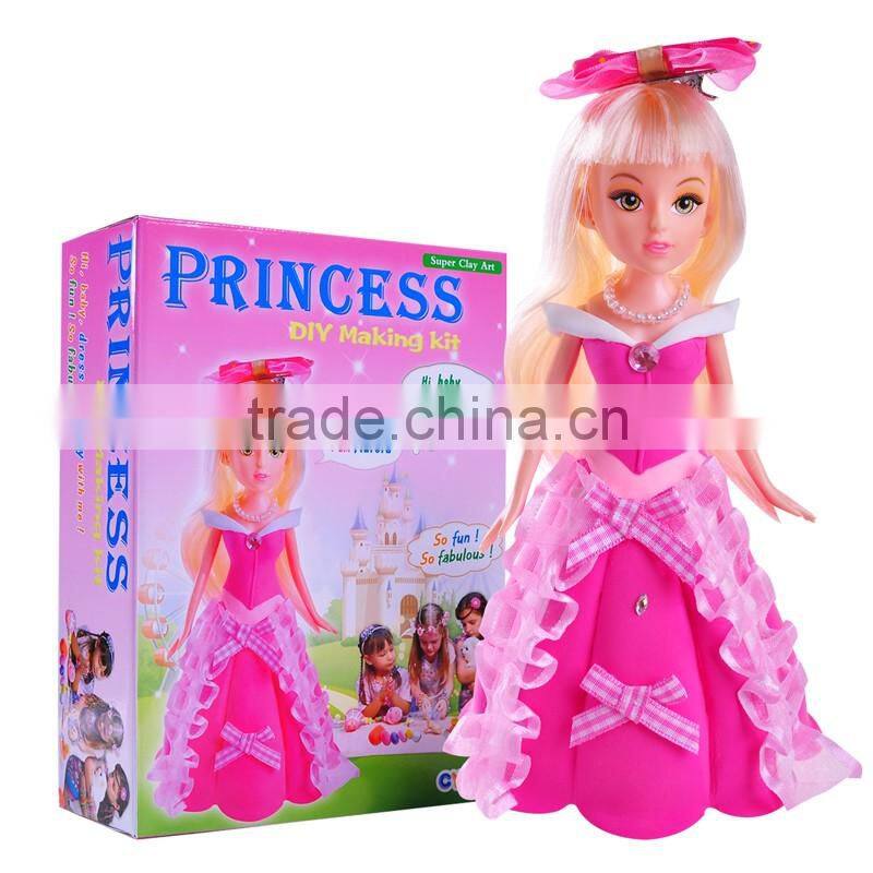 China Manufacture Clay Princess DIY Handmade Doll Barbie For Girls