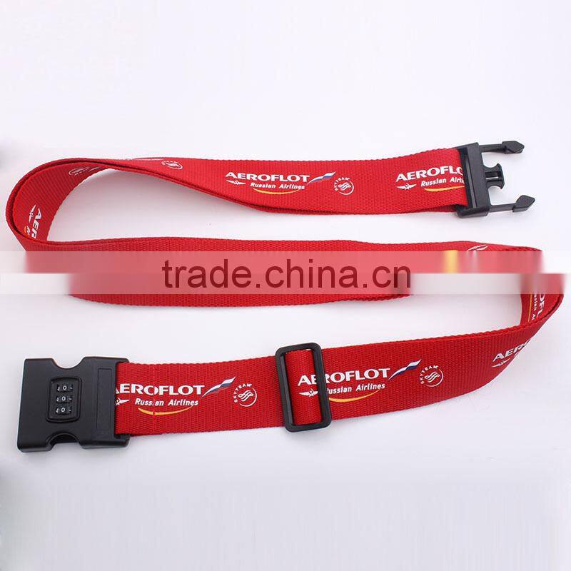 Hot sale suitcase lock strap luggage tag belt with password lock for promotional gifts