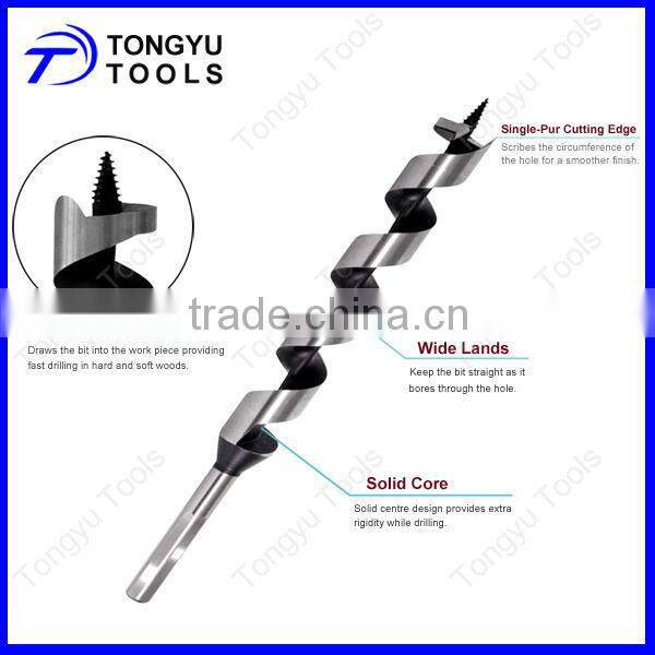 Titanium Coated Wood Auger Drill Bits