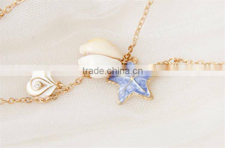 MYLOVE long chain necklace for women sea shell beach jewelry MLSC45