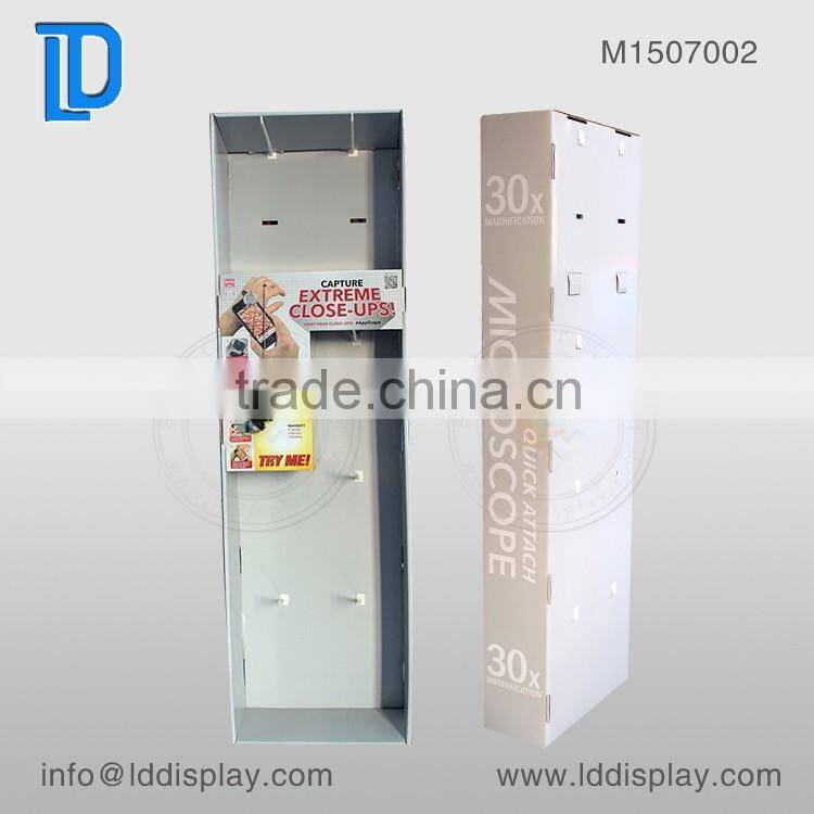 customized design hang tag ,pos paper hangging display with peg hooks