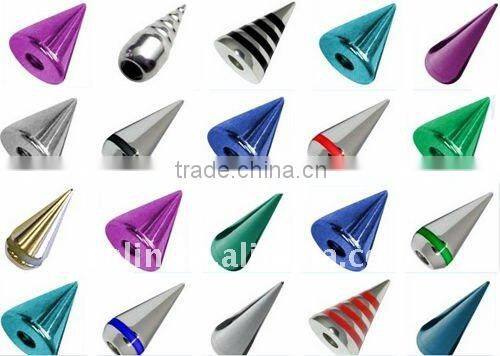 Titanium Threaded Cone - Dark Green body piercing jewelry accessories