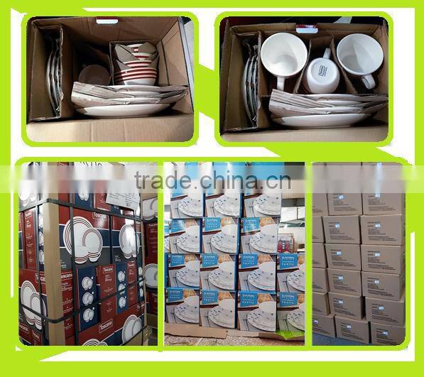 Chinese red 16pcs dinnerware for promotion