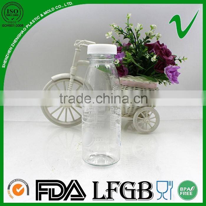 custom made 300ml PET beverage packaging transparent pet plastic bottle with food grade