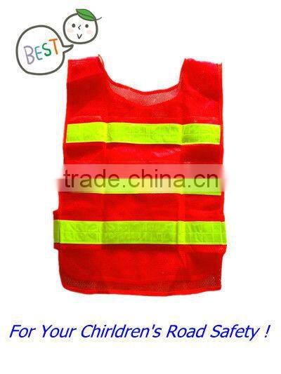 kids hi vis safety vest with logo printing for road safety, pink, red, green safety vests
